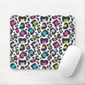 Tapis De Souris Neon Empreinte de léopard (Avec souris)