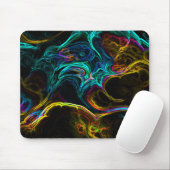 Tapis De Souris Neon Fractal 1 (Avec souris)
