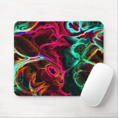 Tapis De Souris Neon Fractal 2 (Avec souris)