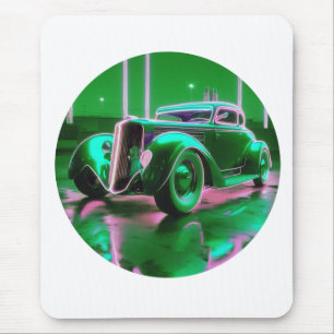 Tapis De Souris Neon Green Street Rod des années 1930