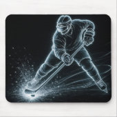 Tapis De Souris Neon Hockey Player On Ice (Devant)