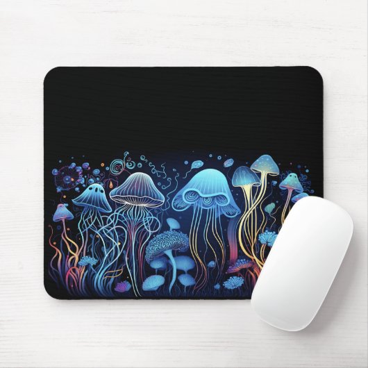 Tapis De Souris Neon Jellyfish (Avec souris)