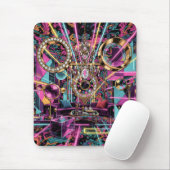 Tapis De Souris Neon Psychedelic Luxury Lounge Art (Avec souris)