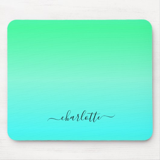 Tapis De Souris Neon Turquoise et Vert (Devant)