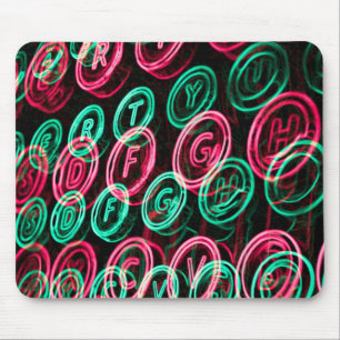 Tapis De Souris Neon typewriter keys close up