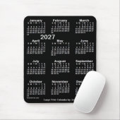 Tapis De Souris Neon White 2027 - Calendrier d'impression par Janz (Avec souris)