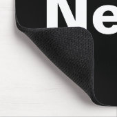 Tapis De Souris Nerd un mot blanc texte minimalisme drôle design (Coin)