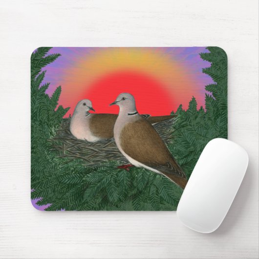 Tapis De Souris Nesting Doves (Avec souris)