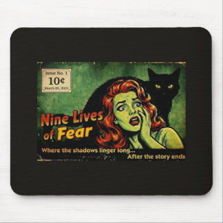 Tapis De Souris Neuf vies de peur – Numéro 1 Retro Horreur