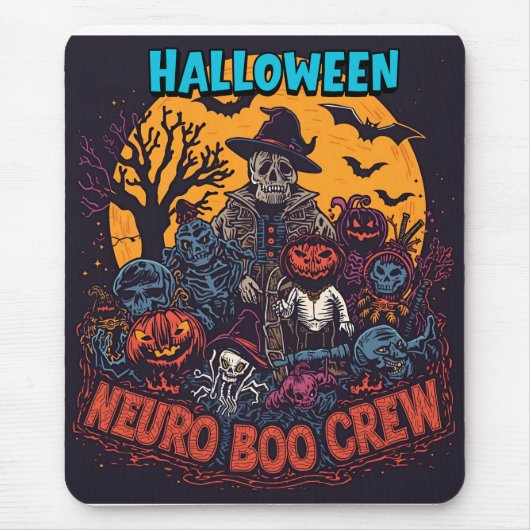 Tapis De Souris Neuro Boo Crew Halloween (Devant)