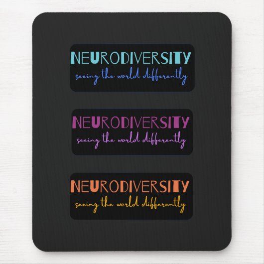 Tapis De Souris Neurodiversité colorée (Devant)