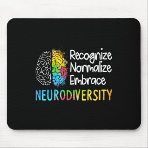 Tapis De Souris Neurodiversité Spectre Autisme Asd Adhd Rainbow Br
