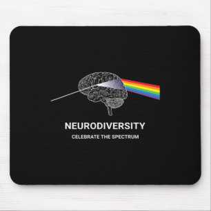 Tapis De Souris Neurodiversité Spectre Autisme Asd Adhd Rainbow Br
