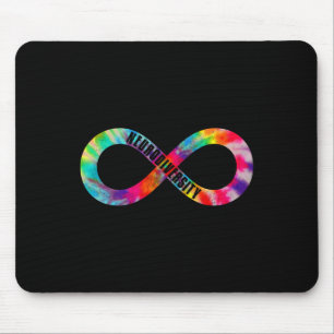 Tapis De Souris Neurodiversité Tie Dye Infinité Signal Autisme Awa