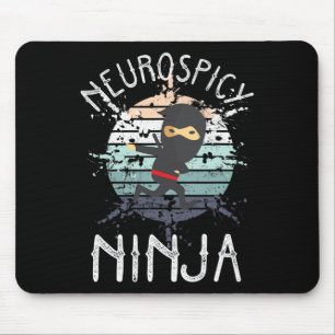 Tapis De Souris Neurospicy Ninja Sensibilisation sur l'autisme Neu