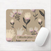 Tapis De Souris Neutral Blush Floral  | Modern Botanical (Avec souris)