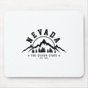Tapis De Souris Nevada Est. 1864 Montagnes Vintages Nature Extérie