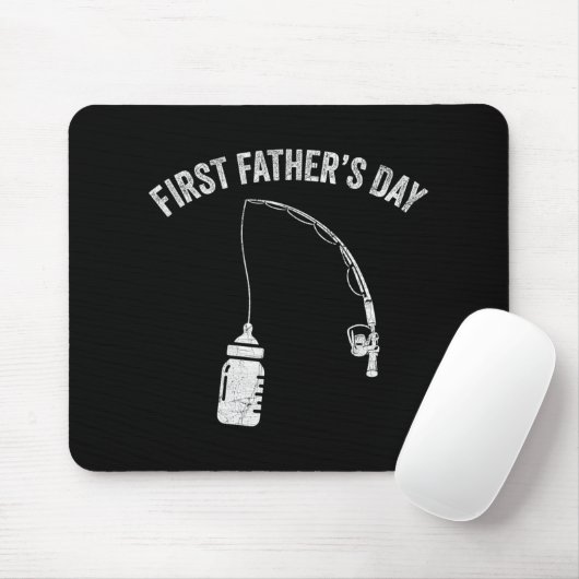 Tapis De Souris New Dad Fisherman, First Fathers Day Fishing Dad  (Avec souris)