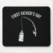 Tapis De Souris New Dad Fisherman, First Fathers Day Fishing Dad  (Devant)