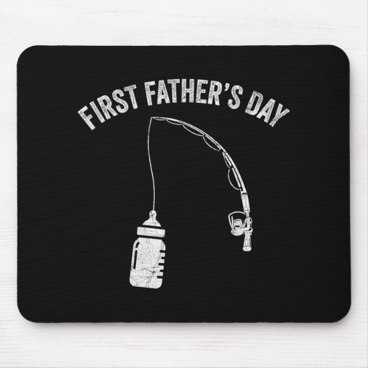 Tapis De Souris New Dad Fisherman, First Fathers Day Fishing Dad  (Devant)