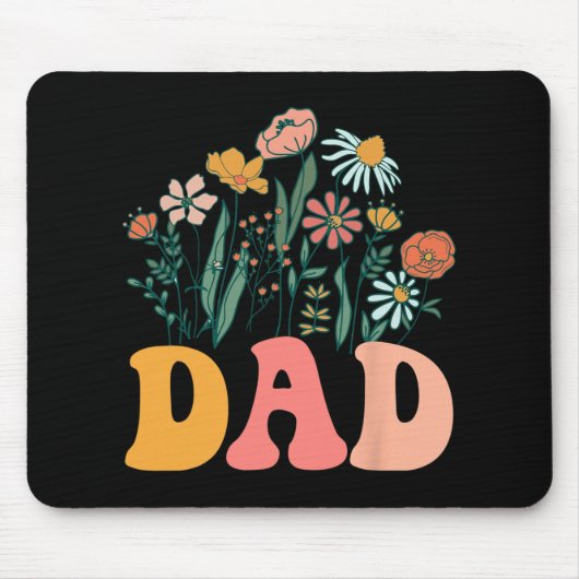 Tapis De Souris New Dad Wildflower First Birthday & Baby Showe (Devant)