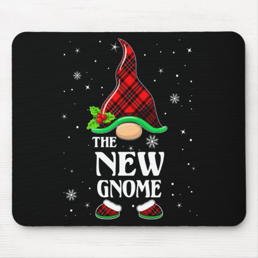 Tapis De Souris New Gnome Red Plaid Matching Family Christmas Paja (Devant)