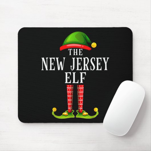 Tapis De Souris New Jersey Elf Christmas Matching Family Group Pjs (Avec souris)