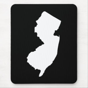 Tapis De Souris New Jersey en blanc et noir