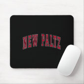 Tapis De Souris New Paltz New York Souvenir College Style Red Text (Avec souris)