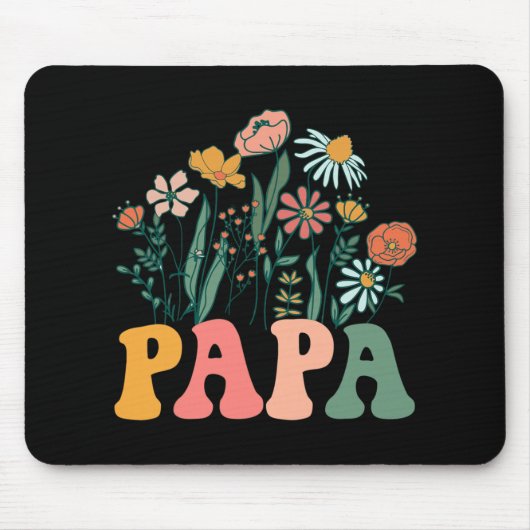 Tapis De Souris New Papa Wildflower First Birthday & Baby Show (Devant)