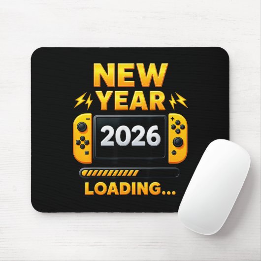 Tapis De Souris New Year 2026 Loading Gaming Controller New Years (Avec souris)