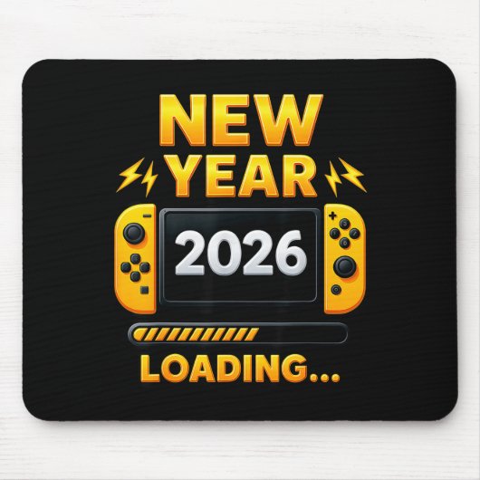 Tapis De Souris New Year 2026 Loading Gaming Controller New Years  (Devant)
