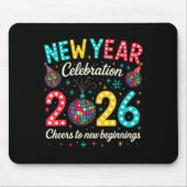 Tapis De Souris New Year Celebration 2026 Disco Ball Matching Wint (Devant)