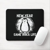 Tapis De Souris New Year Same Baka Life Baka Penguin (Avec souris)
