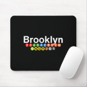 Tapis De Souris New York Brooklyn Subway Station Signs, Train Sign (Avec souris)