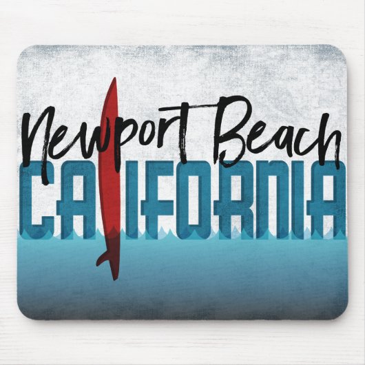 Tapis De Souris Newport Beach Mouse Pad California Surboard (Devant)