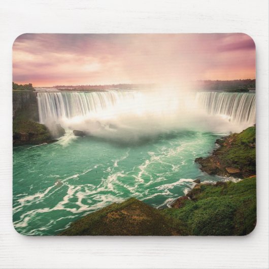 Tapis De Souris Niagara Falls, Canada coucher de soleil stylisé (Devant)