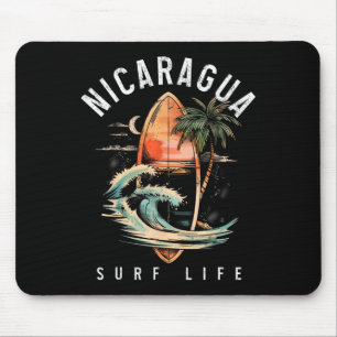 Tapis De Souris Nicaragua Nica Surf Vintage Surfant Surfeur