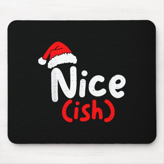 Tapis De Souris Nice (ish) Naughty Angel Funny Christmas List Fami (Devant)