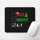 Tapis De Souris Nice Naughty 67 Funny Christmas Brainrot Six Seven (Avec souris)