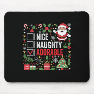 Tapis De Souris Nice Naughty Adorable Funny Noël Père Noël