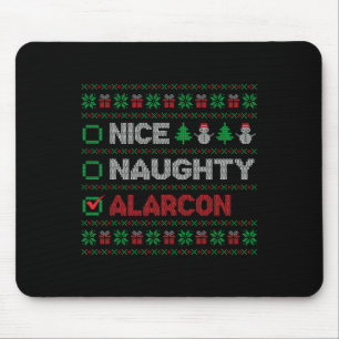 Tapis De Souris Nice Naughty ALARCON Liste de Noël laid