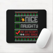 Tapis De Souris Nice Naughty An Attempt Was Made Christmas List Sa (Avec souris)
