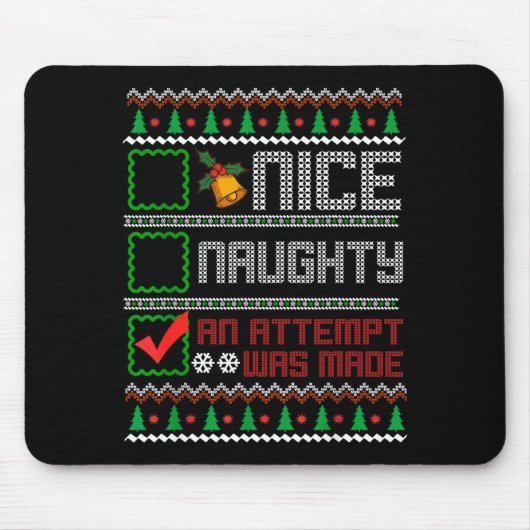 Tapis De Souris Nice Naughty An Attempt Was Made Christmas List Sa (Devant)