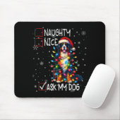 Tapis De Souris Nice Naughty Ask My Dog Christmas List Xmas  (Avec souris)