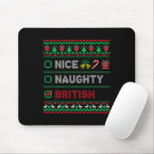 Tapis De Souris Nice Naughty British Christmas Checklist Angleterr (Avec souris)