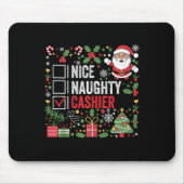 Tapis De Souris Nice Naughty Cashier Funny Noël Père Noël T (Devant)