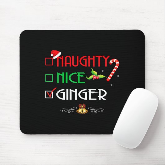 Tapis De Souris Nice Naughty Ginger Group Matching Christmas (Avec souris)