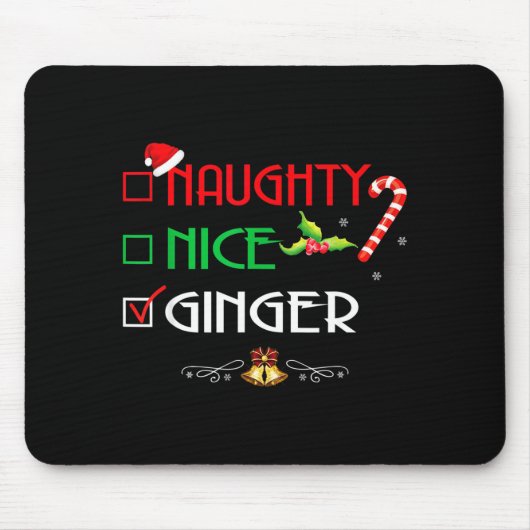 Tapis De Souris Nice Naughty Ginger Group Matching Christmas (Devant)