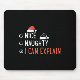 Tapis De Souris Nice Naughty Je Peux Expliquer Père Noël Liste De
